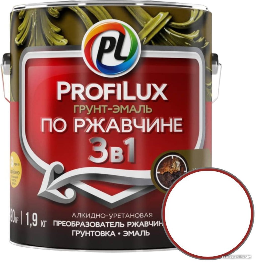 Грунт-эмаль Profilux По ржавчине 3в1 (1.9 кг, белый)