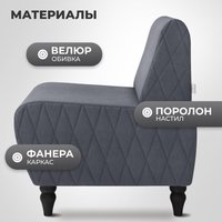 Интерьерное кресло MONOFIX Буно кресло (велюр/темно-серый №8)