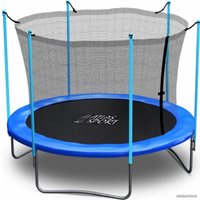 Батут Atlas Sport 252 см - 8ft (с лестницей, внутренняя сетка, синий)