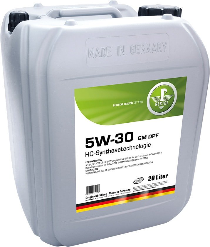 

Моторное масло Rektol 5W-30 GM DPF 20л