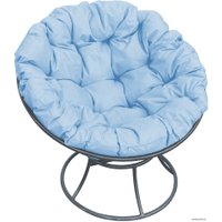 Кресло M-Group Папасан 12010303 (серый/голубая подушка)