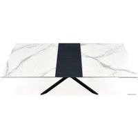 Кухонный стол Halmar Diesel 160-200/90 (белый мрамор/темно-серый/черный)