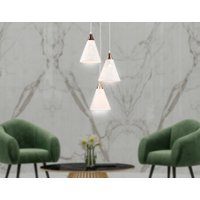 Подвесная люстра Ambrella light Traditional TR8433/3 WH/FGD (белый/золото)