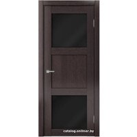 Межкомнатная дверь MDF-Techno Dominika 805 80x200 (дуб серый, стекло лакобель черный)
