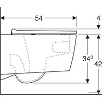 Унитаз подвесной Geberit One 500.202.01.1