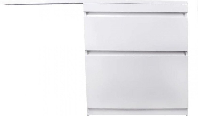 Symbolite Тумба с умывальником Даллас 140 Люкс Plus 3 ящика + Даллас 140x48.2 (правый, белый)