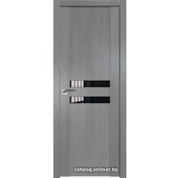 Межкомнатная дверь ProfilDoors 2.03XN L 50х200 (грувд серый, стекло lacobel черный лак)