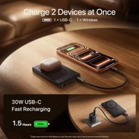 Внешний аккумулятор Baseus PicoGo AM52 Slim Qi2.2 Magnetic Power Bank 45W 10000mAh (черный)