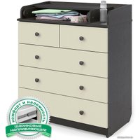 Детский комод Атон Мебель Сириус-2 805 ЛДСП (венге/слоновая кость)