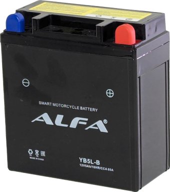 Мотоциклетный аккумулятор ALFA YB5L-B (5 А·ч)