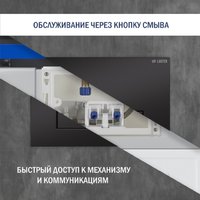 Унитаз подвесной Lauter Longer 2110822 с кнопкой 219704HD (узкая, черный)