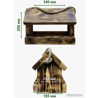 Кормушка для птиц КомфортПром Обоженная 10221201