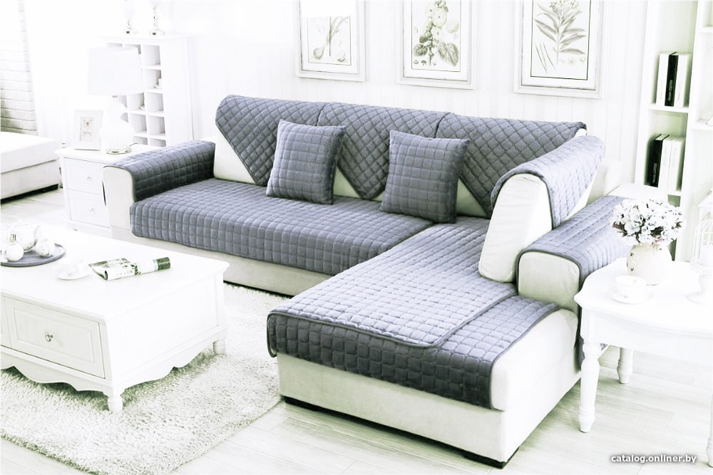 Набор покрывал на мягкую мебель Elegans Home Textile серый