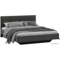 Кровать Трия Элис тип 1 с мягкой обивкой 160x200 (велюр графит)