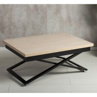 Стол-трансформер Levmar Apollo D68/S53 (дуб шамони светлый/черные опоры)