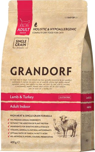 Grandorf Lamb&Turkey Adult Indoor (ягненок и индейка) 400 г