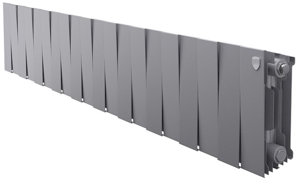 

Биметаллический радиатор Royal Thermo PianoForte 200 Silver Satin (20 секций) боковое подключение