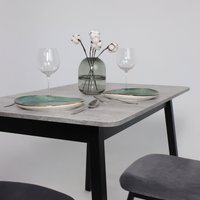 Кухонный стол Мамадома Tirk radial-110 раздвижной 110-142х70 (серый сланец/черный)