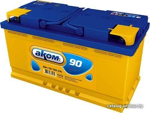 Автомобильный аккумулятор AKOM 6СТ-90V R+ (90 А·ч)