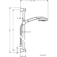 Душевой гарнитур  Hansgrohe Raindance Classic 100 3jet 27841000 (хром)