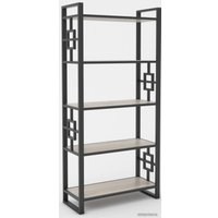 Стеллаж Hype Mebel Квадро 50x200 (черный/дуб галифакс натуральный)