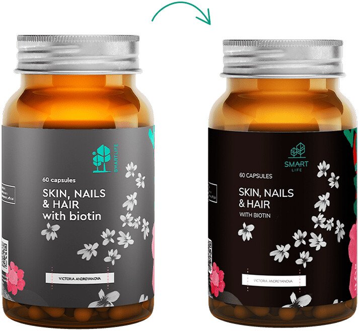 

БАД SmartLife Кожа, ногти, волосы с биотином (60 капсул)