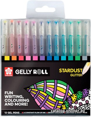 Набор гелевых ручек Sakura Gelly Roll Stardust Glitter POXPGBSTA12