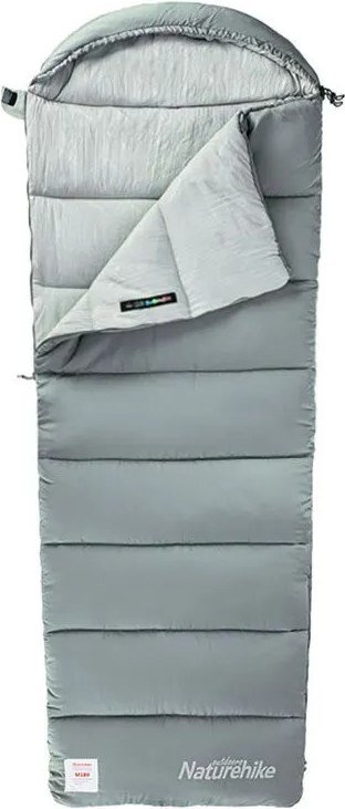 

Спальный мешок Naturehike CNK2350WS023 M400 (серый, молния справа)