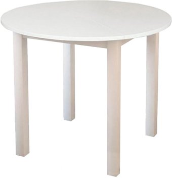 Рамзес Круглый раскладной (белый текстурный, ноги квадро)