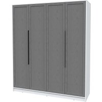 Шкаф распашной Интерлиния Концепт Тренд КТ-Ш4 (белый платинум/дуб серый)