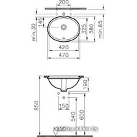 Умывальник Vitra Arkitekt 47x38 6039B003-0012