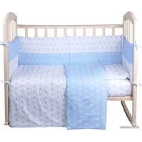 Бампер в кроватку Alis День и ночь со съемными чехлами (бязь, голубой)
