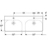 Умывальник Geberit Smyle Square 120 500.223.01.1