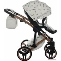 Универсальная коляска Junama Glow V2 (2 в 1, белая кожа/медь)