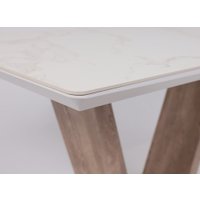 Кухонный стол Аврора Торонто 140-171.5x80 (камень белый Greys white/Ель умбра)