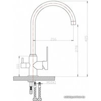 Смеситель ZorG ZR 317 YF-33 (бронзовый)