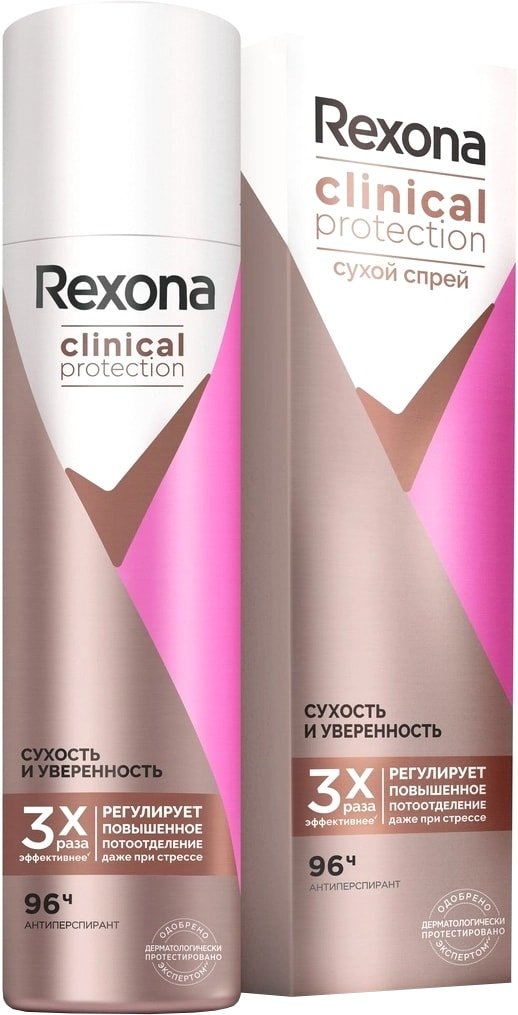 

Антиперспирант-спрей Rexona Clinical Protection сухость и уверенность 150 мл