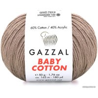 Пряжа для вязания Gazzal Baby cotton 3445 50 г 165 м (коричневый)