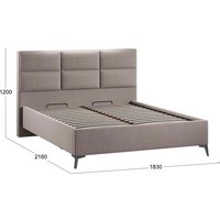 Кровать Трия Делана Тип 1 с подъемным механизмом 160x200 (велюр Мокко темный)