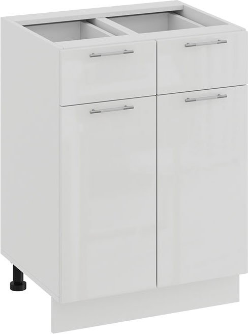 

Шкаф напольный Трия Весна 1Н6Я1 (белый/белый глянец)