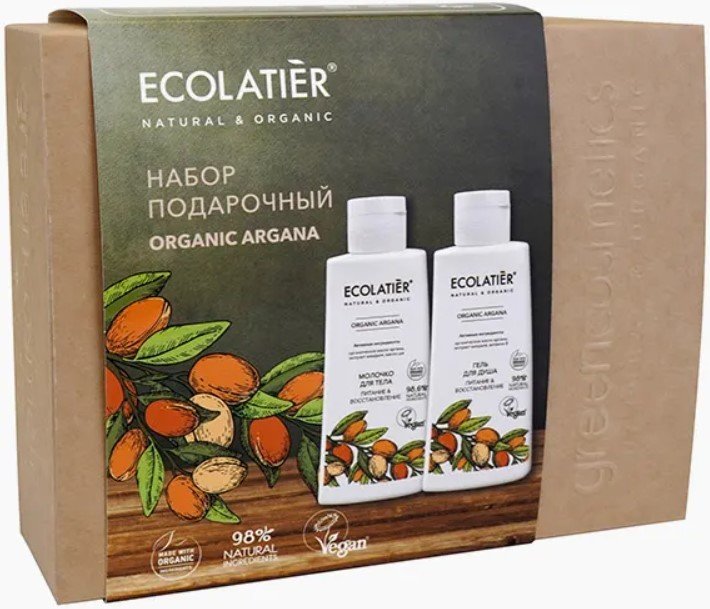 

Подарочный набор Ecolatier Organic Argana гель для душа+молочко для тела