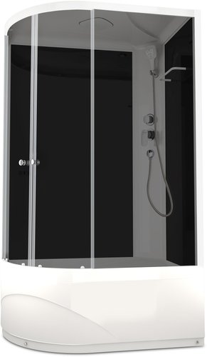 Душевая кабина Domani-Spa Delight 128 High 120x80 R (черный/тонированное)