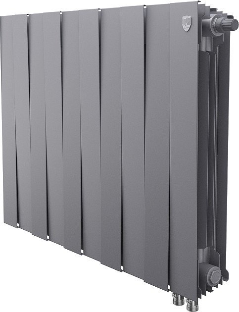Биметаллический радиатор Royal Thermo PianoForte 500 Серебристый VR80 (12 секций)