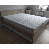 Кровать MLK Лори с ящиками 160х200 (дуб сонома/белый)