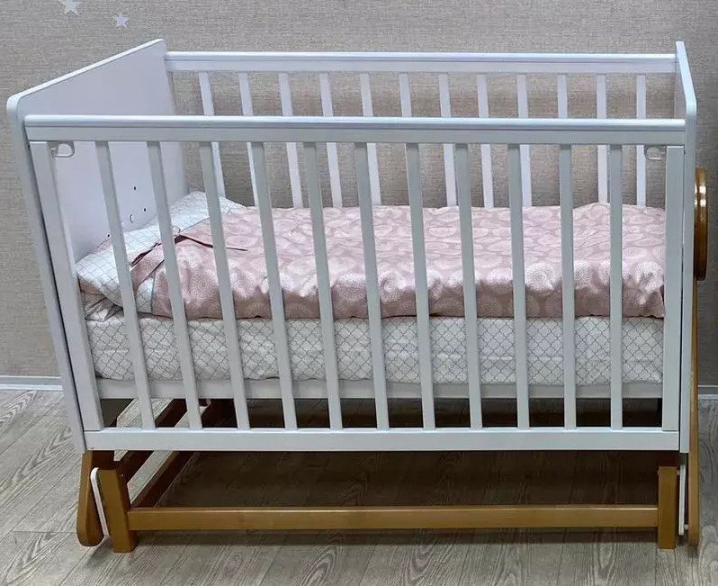 

Классическая детская кроватка Incanto Iris KR-0001 (белый/бук, маятник)