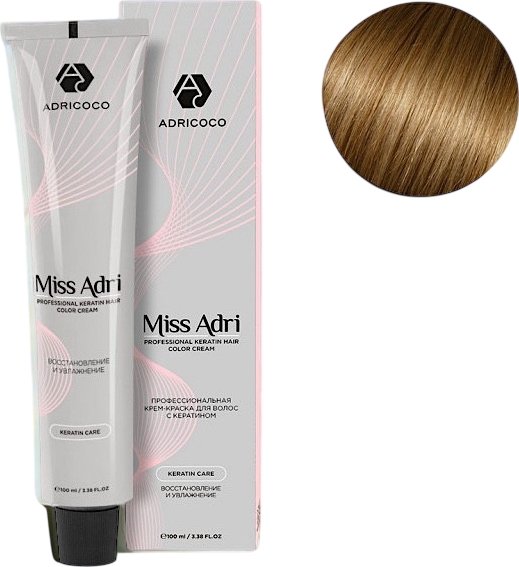 

Крем-краска Adricoco Miss Adri 9.31 (100мл, очень светлый блонд золотистый бежевый)
