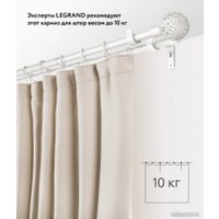 Карниз для штор Legrand Раздвижной 1.6-3м 2-х рядный 58102162 (белый)