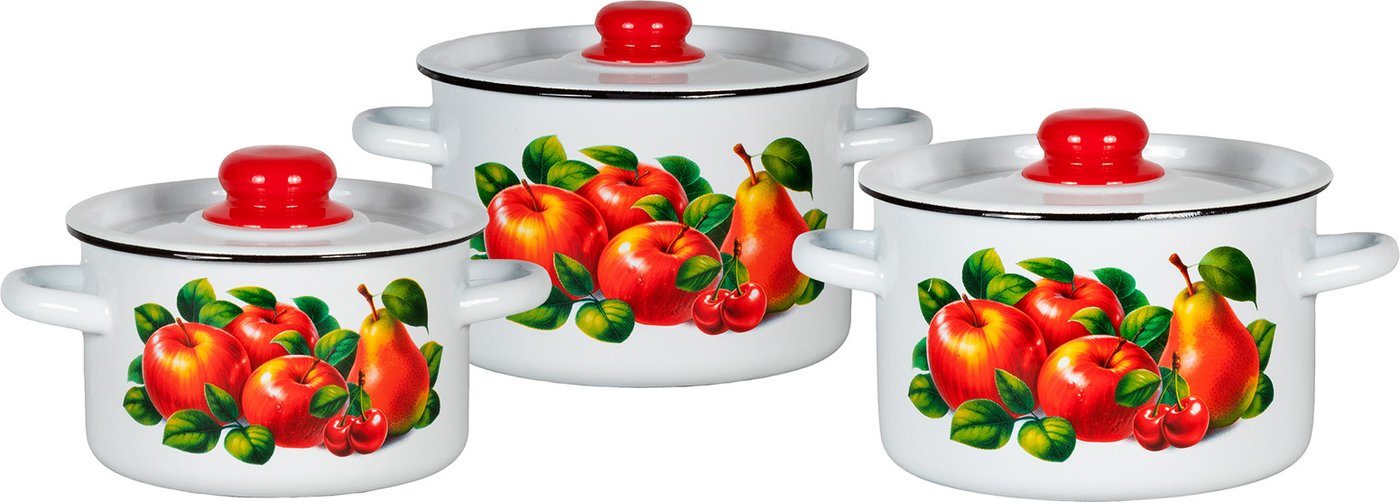 

Набор кастрюль СтальЭмаль Яблоки-груша 1с144