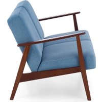 Диван Halmar Milano 2S tap. Castel 74 (синий/орех)