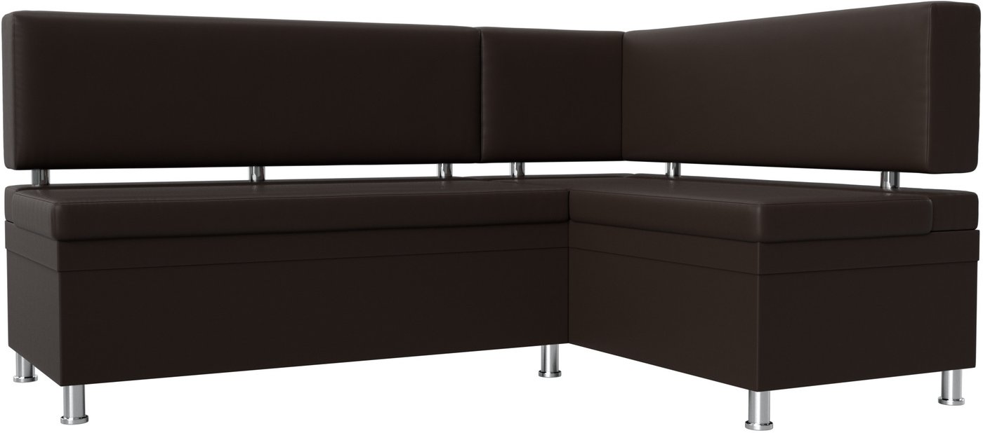 

Угловой диван Лига диванов Стайл правый 114528 (экокожа, коричневый)